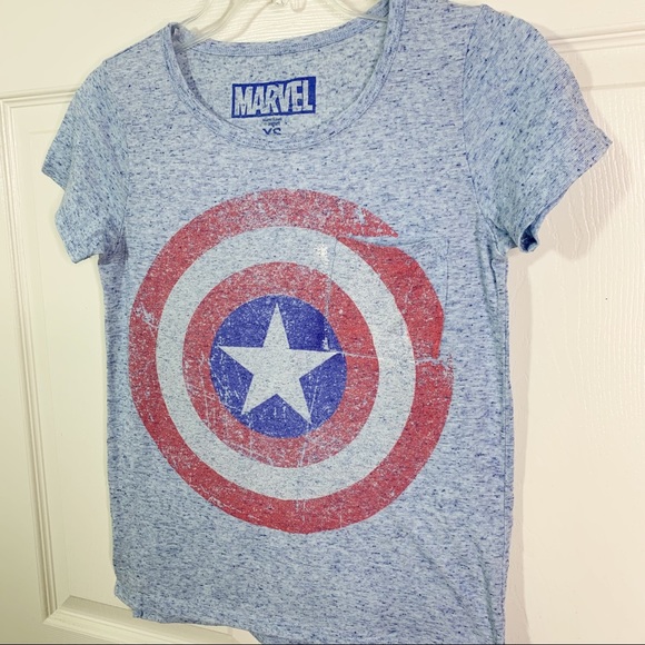 Marvel Captain America Short Sleeve Crewneck Graphic Tee Women’s Sz XS - Picture 2 of 6